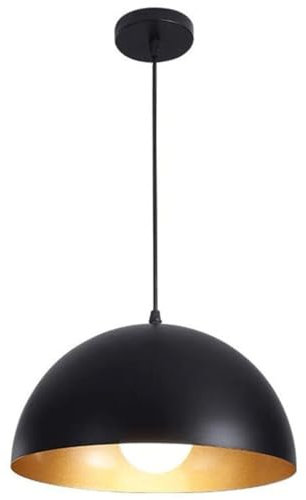 CSSYKV Lustre Noir Nordique Abat-Jour en Métal De Fer Intégré Luminaires Suspendus Farmhouse Plafonnier Suspendu Lampe De Style Industriel Américain De Café De Bar De Café Créatif