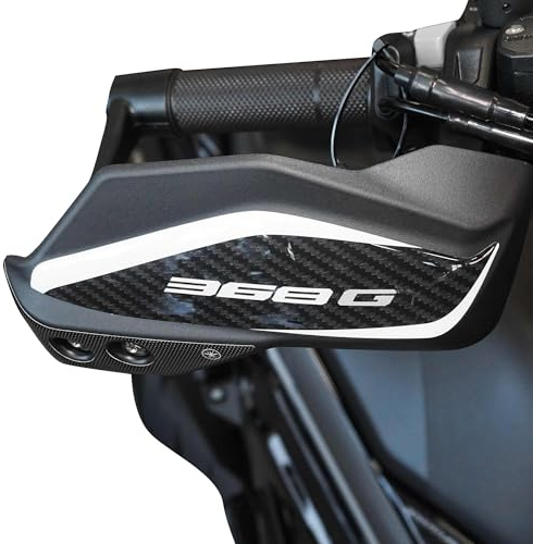 labelbike 3D Aufkleber Motorrad Handschützer kompatibel mit Zontes | 368 G 2025-2026, Harzschutz, Kratzfestigkeit, Dekoration, Weißkohlenstoff