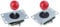 2PCS Joystick & Encoder Set 0 Delay Compact Design Encoder Board Quick Install Suitable for PC Games