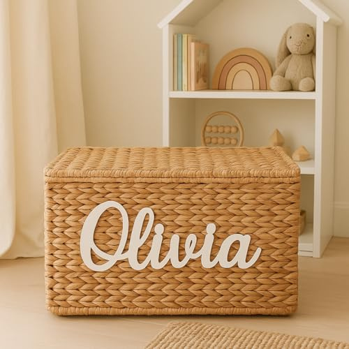 Customisable Name Sign for Toy Box – Custom Wooden Kids’ Room & Nursery Decor – Playroom Toy Box Décor – Keepsake Gift for Toddlers