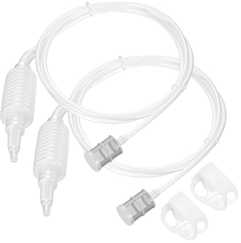 Zhujiehigh 2 Pz Tubo Sifone Manuale con Filtro, 2,5 m