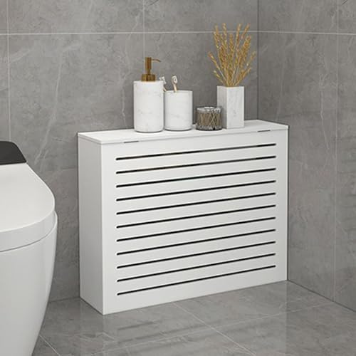 XCLOOZGL Couvercle De Radiateur en MDF Imperméables pour Ancien Radiateur, Cache-Radiateur Blanc, Armoire De Chauffage en Bois, Étagère Étroite Décorative pour Salon, Chambre, Couloir,40x30x20cm