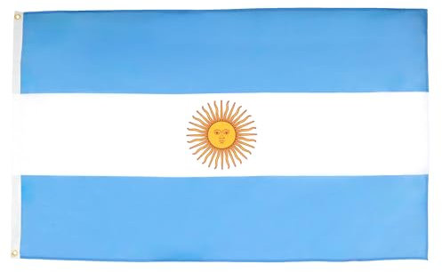 AZ FLAG - Flagge Argentinien - 150x90 cm - Argentinische Fahne 100% Polyester mit Messing-Ösen - 110g