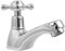 Welfenstein Nostalgie Kaltwasser Armatur KW-4T3 | Retro Wasserhahn mit Kreuzgriff | Kaltwasserhahn für Gäste-WC | Messing verchromt | 1/2 Anschluss | kompakte Bauweise | langlebiges Keramikventil
