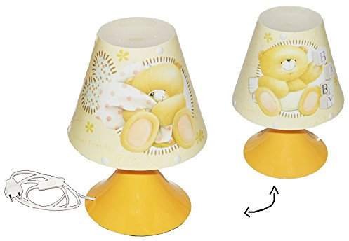 alles-meine.de GmbH Tischlampe Teddy Bär - Forever Friends - 29 cm hoch - Tischleuchte für Kinder Kinderzimmer - Baby Mädchen Jungen - Nachttischlampe Lampe Stehlampe