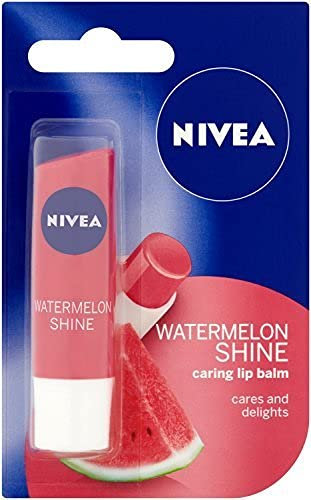 Nivea Lip Care - Bálsamo labial con brillo frutal, 0.7 onzas, sandía, paquete de 6