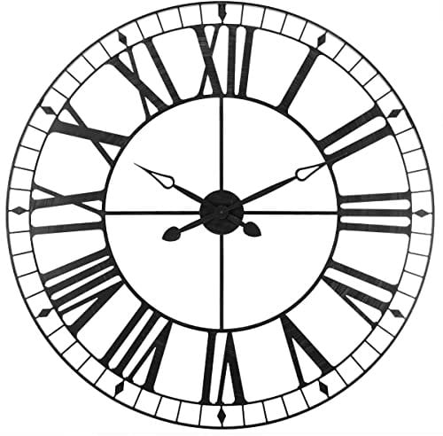 Reloj de metal vintage - � 88 cm - Negro