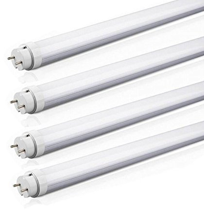 Auraglow Energy Saving 9w 2ft 600mm Cool White, 6500k, 900lm, T8 Fluorescent LED Tube Light, 18w EQV - 4 Pack