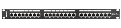 LANBERG Patch Panel 24 Port 1U, Cat. 5E, Shielded, Black