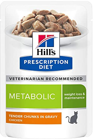 Hill`s Diätfutter für Katzen Metabolic Pouch, 2 x 12 Stück