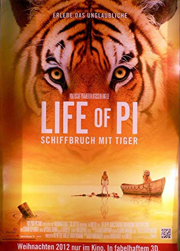 Life of Pi: Schiffbruch mit Tiger - Irrfan Khan - Filmposter A1 84x60cm gerollt