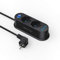 BESTEK Steckdosenleiste mit 2 Steckdosen mit 3 USB-Ports, Mini-Steckdose, 2500 W, geeignet für Zuhause, Campus-Schlafsäle, Büros, Reisen und andere Szenarien