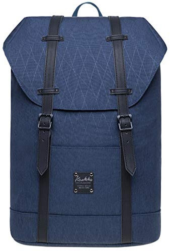 KAUKKO Schöner und durchdachter Rucksack mit Laptopfach für 15 Zoll Schule Uni 22L, Blau Jnl-ep6-15-12, Taille unique, Tagesrucksa