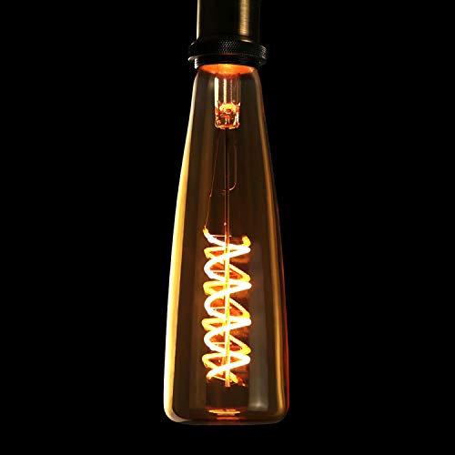 GBLY Lampadina a LED retrò lampadina E27 Edison a forma di bottiglia di vino 4W 2200K bianco caldo, oro lampadina decorativa a filamento a spirale, 19,5 * 5,5cm