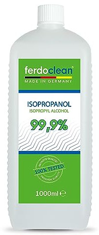 ferdoclean 1000ml Isopropanol 99,9% | Lösungsmittel 1l IPA Alkohol Reiniger für Haushalt, Küche, Auto & mehr | Fettentferner Reinigungsmittel
