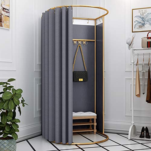 YXYECEIPENO Stehende Arbeitskleidung Umkleidekabine Umkleidekabine Camp WC Umkleidekabine Ankleidezimmer Vorhang-Set und Metallrahmen faltbar einfache Umkleidekabine (15 Farben, Größe: 80 x 200 cm)