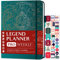 Legend Planner PRO - Agenda settimanale e mensile Deluxe per aumentare la produttività e raggiungere i tuoi obiettivi, agenda organizer per la gestione del tempo, non datata, 18 x 25,5 cm, copertina