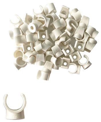 CZAKOMIX 50 Pezzi Clip Per Tubi Dell'acqua, 18 mm Morsetti Per Tubi Di Tipo U, Clip Di Fissaggio Per Tubo In Plastica, Supporti Per Tubi, Accessori Per Tubi (Bianco)
