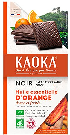 Kaoka - Tablette Chocolat Noir Orange 100G - Unité