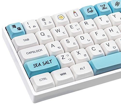 Hyekit PBT Milk Keycaps - 138 Keys, XDA Profile, Dye-Sublimation, Japanese, Cute, Cherry Gateron MX Switches Compatible