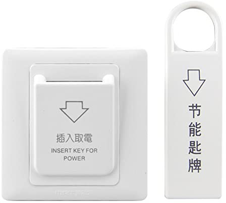 Interruptor De Ahorro De Energía, Sistemas De Seguridad para El Hogar,Llave De Inserción De Interruptor para Energía,Interruptor De Tarjeta Magnética Incombustible Accesorios(3.39x3.39x1.46 Pulgadas)