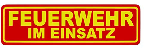 LOHOFOL Magnetschild Feuerwehr im Einsatz | Schild magnetisch | mehrere Größen lieferbar (45 x 13 cm)