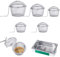 Ultrasonic Cleaning Basket Stainless Steel with Lock and Hook for Cleaning Jewelry 4.5cm 5cm 6.5cm 8.7cm 5pcs
