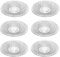 LOLAhome Juego de platos de cristal transparentes tallados modelo Arlequín (6, 15 cm)