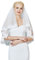 BEAUTELICATE Brautschleier Hochzeitsschleier Schleier Blusher Mit Spitze für Braut Hochzeit Weiß Elfenbein Mit Metall Kamm Ellenbogenlänge 2 Schicht V133