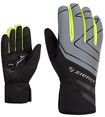 Ziener Unisex DALY Fahrradhandschuhe, Winter |wasserdicht, Soft-Shell, gepolstert, Black.Poison Yellow, 9
