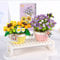 MEIEST Mini Building Blocks Bonsai Plant Model Set,2 in 1 Creative DIY Simulation Particle Flower Succulent Botanical Collection Construction Building Bricks Toy,Home Decor (Summer)