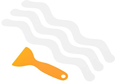 PATIKIL 7.1x0.5 Rutschfest Griff 6Pack Gleitfest Haftreifen S Form mit Spachtel für Treppen Wanne TOILET, Klar