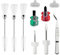 Kit de limpieza de máquina de coser de 10 piezas, cepillo de pelusa de doble cabeza de 3 piezas, destornilladores de 4 tamaños, destornillador de placa de aguja de 2 piezas y 1 pinza