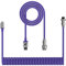 XINMENG Cable de teclado en espiral, Pro Custom USB-C Aviator Cable para teclado mecánico, tipo C a USB-A, cable de resorte de TPU con conector de aviación de metal desmontable G213 Pro