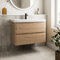 Affine® 800mm Vanity Unit Wash Basin Sink Bathroom Floor Standing Storage Cabinet Cupboard Cloakroom, Soft Close Drawers, Wood Oak Effect