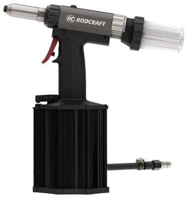 Rodcraft RC6748 Compressed Air Riveter Gun 21kN Set Force | For steel and stainless steel blind rivets 4.8-6.4 mm and special rivets up to 7.8 mm