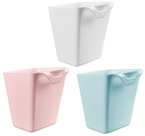 Cabilock Cubos De Almacenaje Colgantes 3 Piezas Contenedores De Plástico Sin Agujeros Para Cocina Oficina Y Baño Organizador Portavasos Y Utensilios