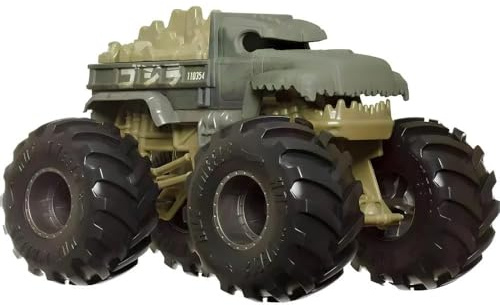 Hot Wheels Monster Trucks, Oversized Monster Truck, 1:24 Scale Die-Cast Toy Truck with Giant Wheels and Cool Designs, HKM50