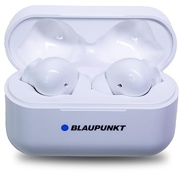 Blaupunkt TWS 30 In-Ear Kopfhörer mit True Wireless Stereo - Bluetooth Kopfhörer mit Touch-Control-Technologie, ideal geeignet für Sport, Perfekter Halt, USB-C Anschluss, mit Ladeschale, Weiß