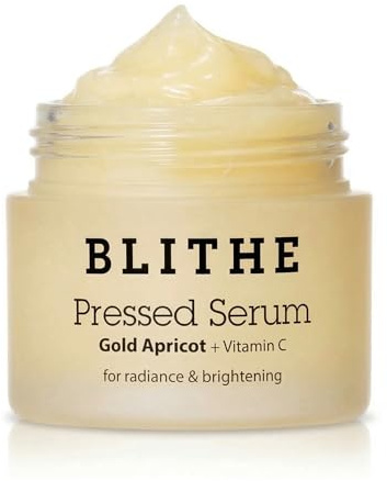 BLITHE Pressed Serum Gold Apricot - Feuchtigkeitsspendendes Serum mit Aprikosenextrakt und Niacinamid, für trockene Haut und strahlende Haut, mit bouncy Textur, koreanische Hautpflege (27 ml)