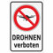 INDIGOS UG - Aluverbundplatte Schilder 3mm - Sicherheit - Drohnen verboten - 800x600 mm - Hotel, Firma, Schutz, KITA, Arzt, Praxis, Wohnung