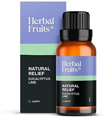 aerosoul® Natural Relief, 100% Reines Aromatherapie-Duftöl, Frisch & Belebend (Eukalyptus, Limette, Ylang Ylang)-20 ml Premiumqualität