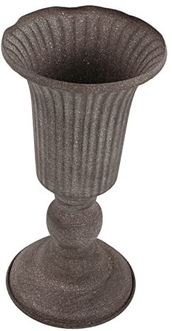 MERRYHAPY Maceta Maceteros De Columna Decoración De Oro Titular De Florero De Metal Jardinera De Porche Maceteros Extra Grandes para Exterior Flower Vase Romano Urna Clásico Oficina Planchar