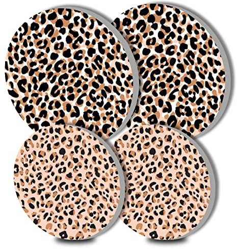 Leopard Runde Metall-Herdabdeckungen, 4-teilig, Herdplatten, Herdabdeckungen, für Elektroherde, Top-Brenner, Gas-Serie, Backofenschutz, Küchenutensilien, Zubehör, moderne Kochplatte, Küchendekoration