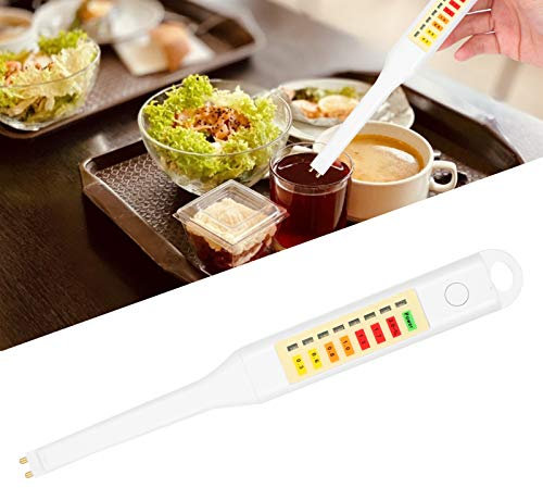 Salzmessgerät für Lebensmittel, THE01402 Handgehaltener Lebensmittel-Salzgehaltstester, Messgerät, Detektor mit LED-Anzeige, Küchenzubehör, Lebensmittel-Salzgehalt-Refraktometer