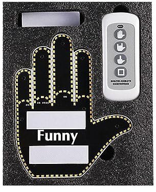 Funny Car Finger Light With Remote, Give The Bird & Love & Wave To Drivers, Road Rage Signs Middle Finger Gesture Led Light, Car Accessories for Men Women