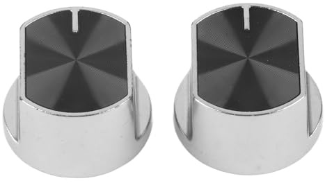 6mm Gasherd Knöpfe Drehknöpfe Drehknopf Kontrollknöpfe Gasherdknöpfe, 2 Stück Universal Ersatz-Bedienknöpfe für Gasherde Drehschalter aus Zinklegierung