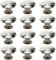 Beilala Cabinet Knobs Silver, 12 Pack Rustic Round Metal Dresser Pulls Furniture Handles with Screws for Chest of Drawers Kitchen Cupboard Wardrobe Door, 30x21mm