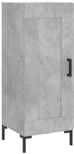 vidaXL Sideboard, Kommode mit viel Stauraum, Mehrzweckschrank Anrichte für Wohnzimmer, Schrank Beistellschrank Metallbeine, Modern, Betongrau Holzwerkstoff