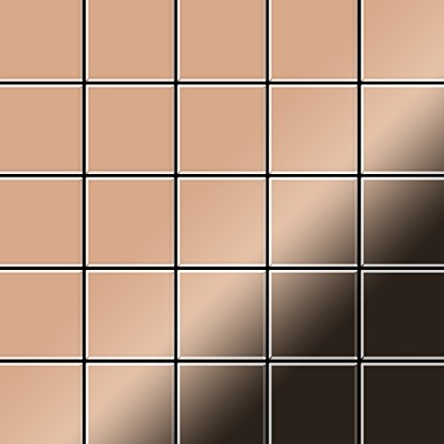 Mosaik Fliese massiv Metall Kupfer gewalzt in kupfer 1,6mm stark ALLOY Century-CM 0,5 m2
